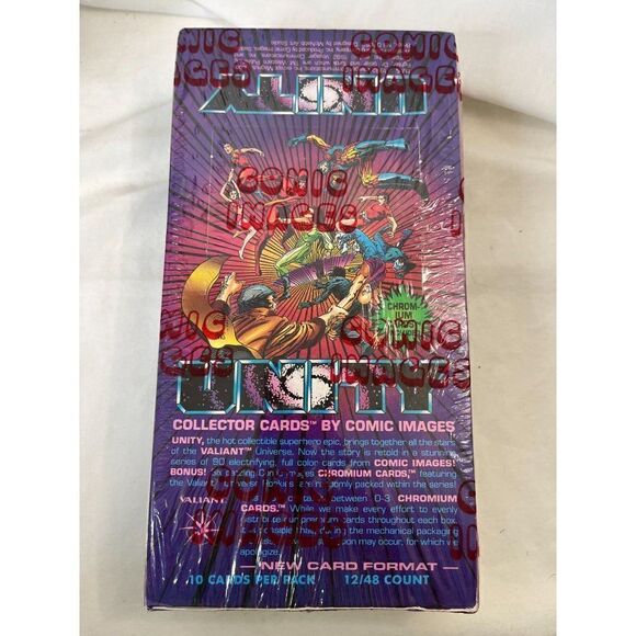 1992 Comic Images UNITY Collector Cards Factory Sealed Box - 48 Packs "Chromium" - Picture 1 of 4